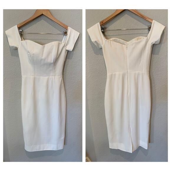 DRESS THE POPULATION Bailey Off the Shoulder Body-Con Dress Size Small - Picture 10 of 11